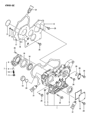 GEAR HOUSING (4TNV88-DSA) GEAR HOUSING (4TNV88-DSA)