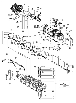 CYLINDER HEAD & BONNET (4TNV86CT-GGE) CYLINDER HEAD & BONNET (4TNV86CT-GGE)