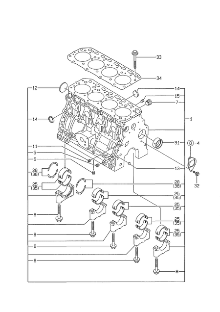 CYLINDER BLOCK (4TNE88-EG1A)