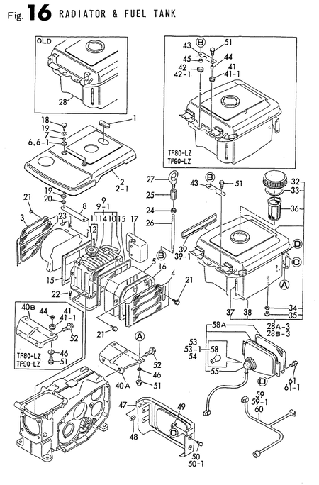 RADIATOR & FUEL TANK (TF80-H/HSK) RADIATOR & FUEL TANK (TF80-H/HSK)