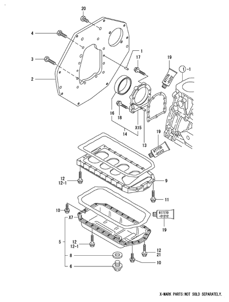 MOUNTING FLANGE & OIL SUMP (4TNE88-ESF) MOUNTING FLANGE & OIL SUMP (4TNE88-ESF)