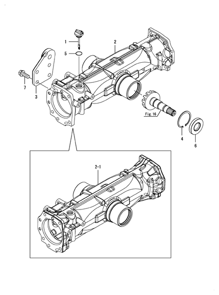FRONT AXLE CASE (YT235Y)