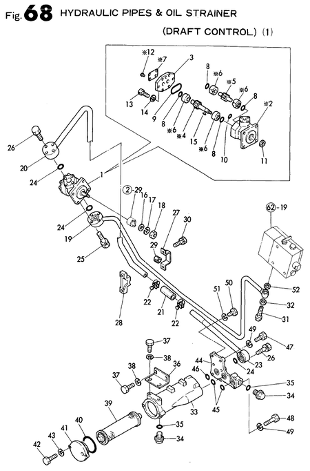 HYD.PIPES & OIL STRAINER(USA) (YM330) HYD.PIPES & OIL STRAINER(USA) (YM330)