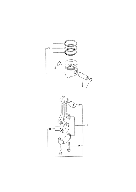 PISTON & CONNECTING ROD (4T95LE-GB) PISTON & CONNECTING ROD (4T95LE-GB)