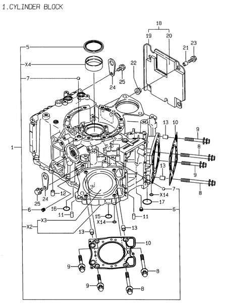 CYLINDER BLOCK (2V78C-TX)
