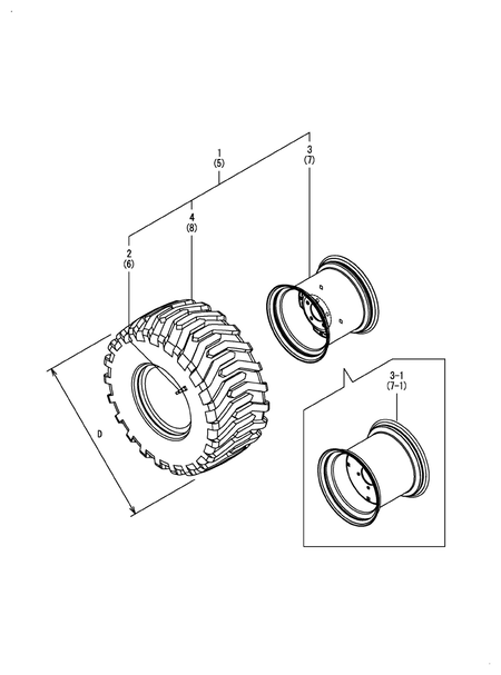 (55A)REAR WHEEL TIRE(R4) (SA221)