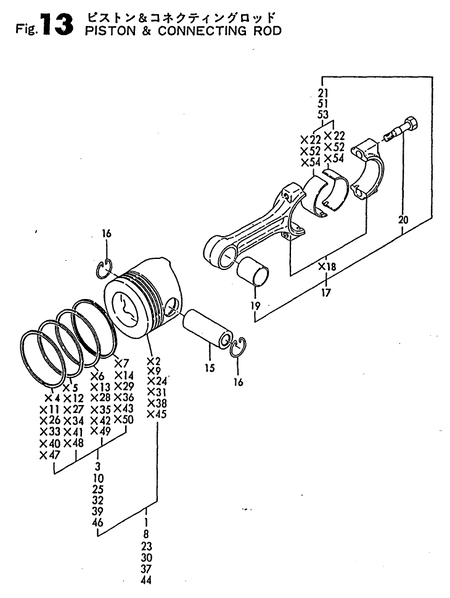 PISTON & CONNECTING ROD (TF110-I) PISTON & CONNECTING ROD (TF110-I)