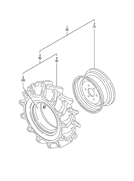 FRONT WHEEL TIRE(6-14) (YT235Y)