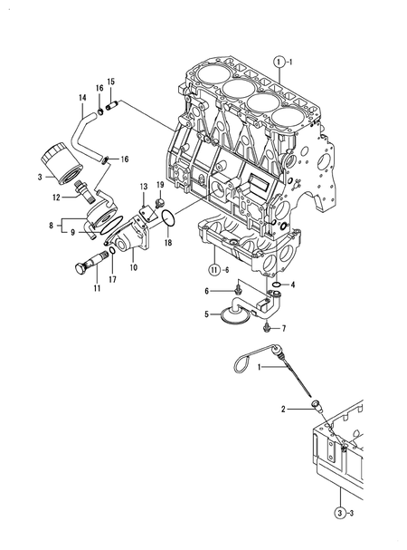LUB. OIL SYSTEM (4TNV98T-MRF)