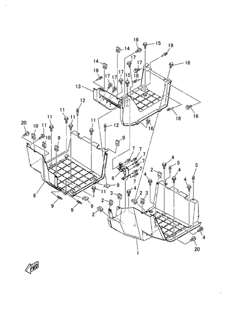 STAND & FOOTREST(1)(GMP) (YU700GMP)