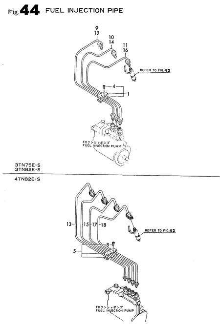 FUEL INJECTION PIPE (4TN82E-S) FUEL INJECTION PIPE (4TN82E-S)