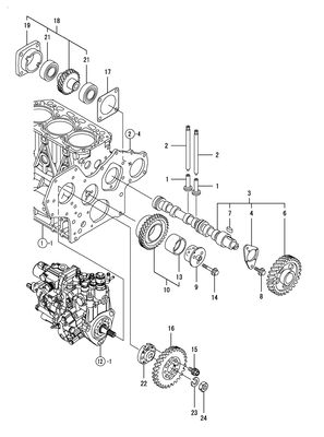 CAMSHAFT & DRIVING GEAR (3TNV88-BMRGH)