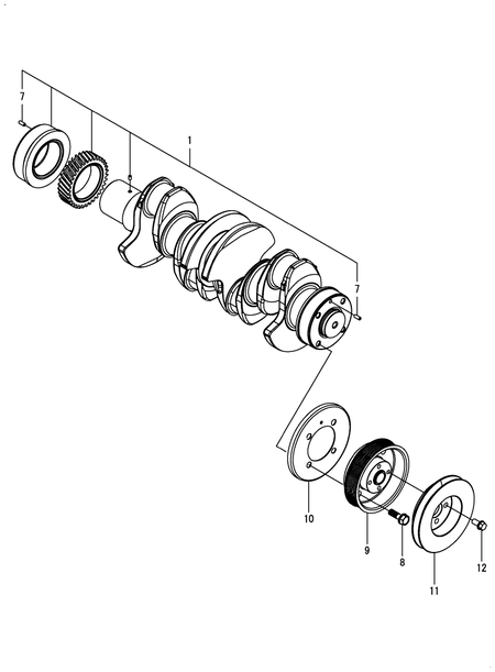 CRANKSHAFT (4TN107FHT-4SSH1) CRANKSHAFT (4TN107FHT-4SSH1)