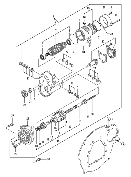 STARTING MOTOR (3TNV72-YUKS)