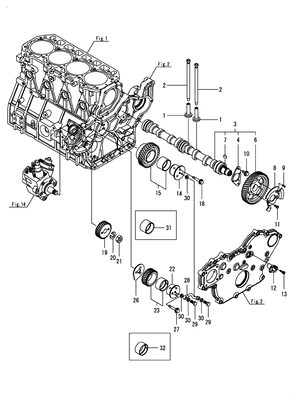 CAMSHAFT & DRIVING GEAR (4TNV98CT-GGE) CAMSHAFT & DRIVING GEAR (4TNV98CT-GGE)