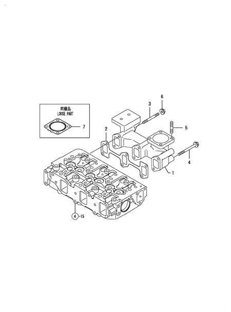 EXHAUST MANIFOLD (3TNV88-BDSA3)
