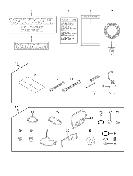 TOOL,LABEL & GASKET SET (L100V6CA1T1AA)