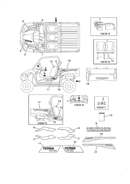 EMBLEM & LABEL 1 (YU700G-RD(2022US))