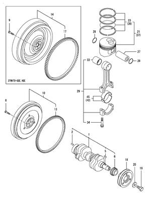 CRANKSHAFT & PISTON (3TNV70-GGE) CRANKSHAFT & PISTON (3TNV70-GGE)