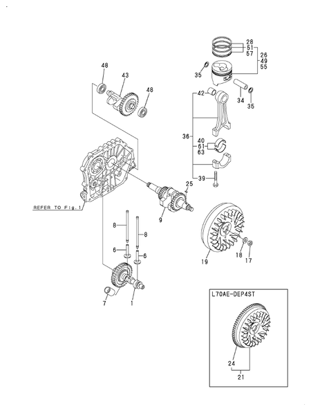 CRANKSHAFT,PISTON & CAMSHAFT (L70AE-DP4ST)