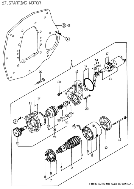 STARTING MOTOR (4TNE84T-EKRV)