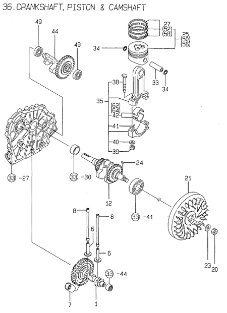 CRANKSHAFT,PISTON & CAMSHAFT (L40AE-DP2D)