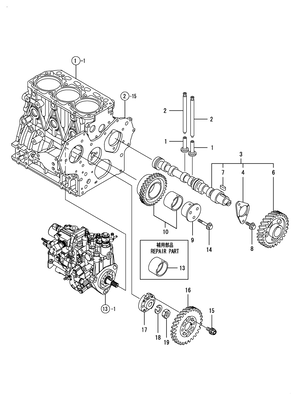 CAMSHAFT & DRIVING GEAR (3TNV84T-BGGE) CAMSHAFT & DRIVING GEAR (3TNV84T-BGGE)