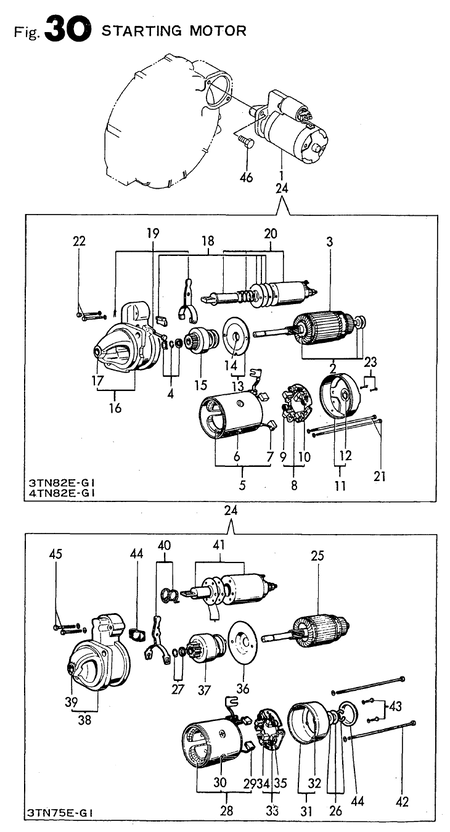 STARTING MOTOR(3/4TN75/82E-G1) (4TN82E-G1) STARTING MOTOR(3/4TN75/82E-G1) (4TN82E-G1)