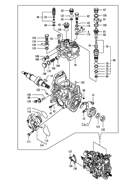 FUEL INJECTION PUMP (4TNV84T-BGGES) FUEL INJECTION PUMP (4TNV84T-BGGES)