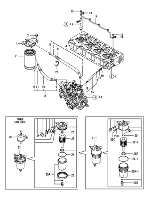 FUEL PIPING (4TNV98T-NSA)