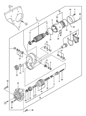 STARTING MOTOR (3TNV88-BMRGH)