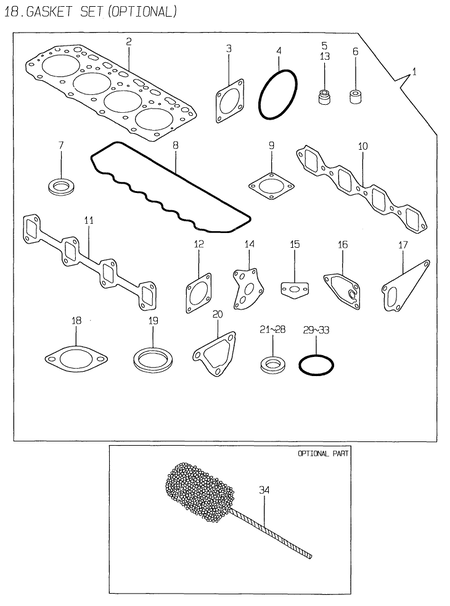 GASKET SET(OPTIONAL) & TOOL (4TN84E-RK)