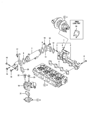 EXHAUST MANIFOLD (4TNV98T-ZNSA2D) EXHAUST MANIFOLD (4TNV98T-ZNSA2D)