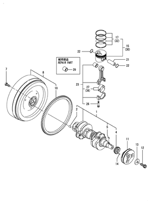 CRANKSHAFT & PISTON (3TNM68-HGE) CRANKSHAFT & PISTON (3TNM68-HGE)