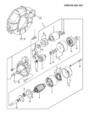 STARTER MOTOR (3TNV88-DSA3)