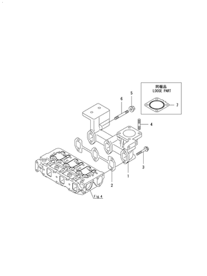 EXHAUST MANIFOLD (3TNV82A-BDSA) EXHAUST MANIFOLD (3TNV82A-BDSA)