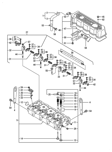 CYLINDER HEAD & BONNET (4TNE94-EIK)
