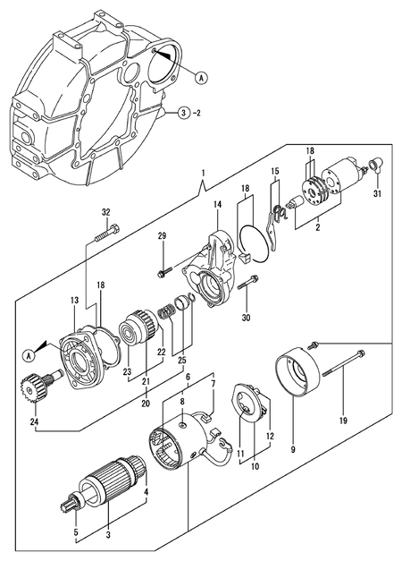 STARTING MOTOR (4TNV88-PNS)