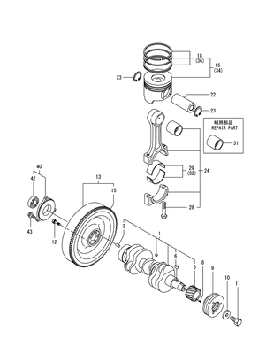CRANKSHAFT & PISTON (3TNV82A-BDSA) CRANKSHAFT & PISTON (3TNV82A-BDSA)