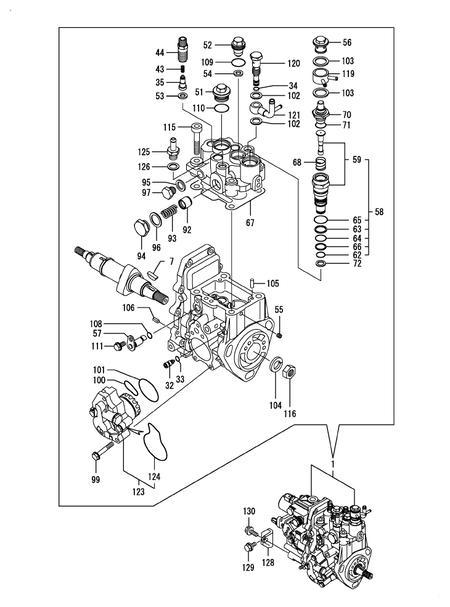 FUEL INJECTION PUMP (3TNV88-BDSA3)
