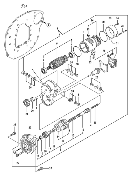 STARTING MOTOR (4TNV88-BLRG)