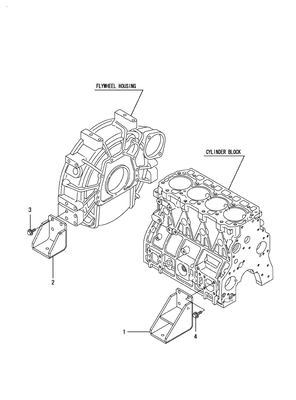 ENGINE FOOT (4TNV98T-NSA) ENGINE FOOT (4TNV98T-NSA)