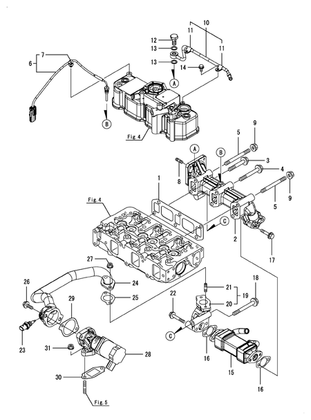 EXHAUST MANIFOLD (3TNV88C-DTR)