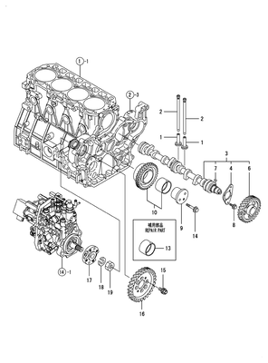 CAMSHAFT & DRIVING GEAR (4TNV98T-ZGGE)