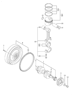 CRANKSHAFT & PISTON (3TNV70-ASA3) CRANKSHAFT & PISTON (3TNV70-ASA3)