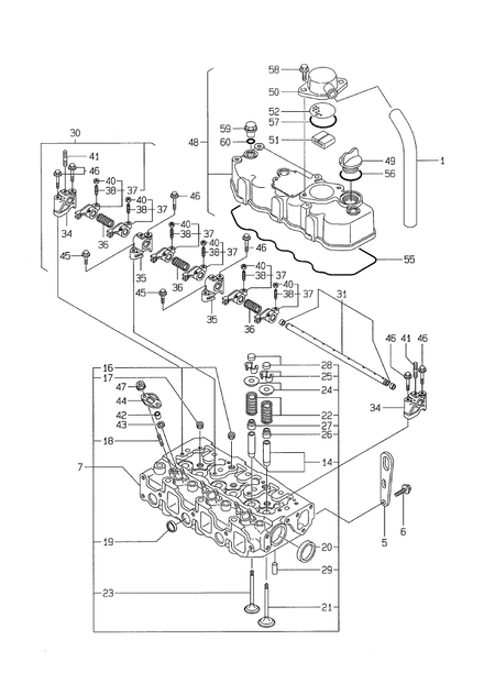 CYLINDER HEAD & BONNET (2) (3TNE78A-G2A)
