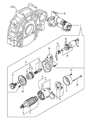 (15A)STARTING MOTOR (4TNV98-ZNSAD) (15A)STARTING MOTOR (4TNV98-ZNSAD)