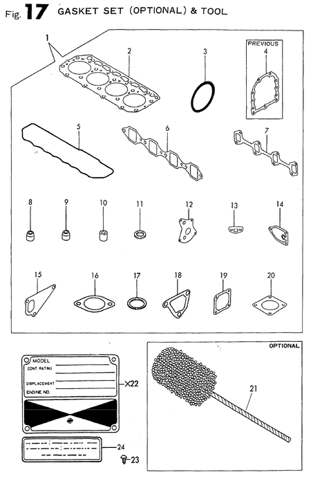 GASKET SET & TOOL (OPTIONAL) (4TN82E-RK)