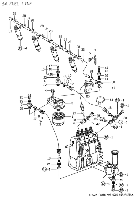 FUEL LINE (4TNE106-GE)