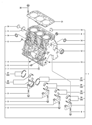 CYLINDER BLOCK (3TNV88-BMRGH)